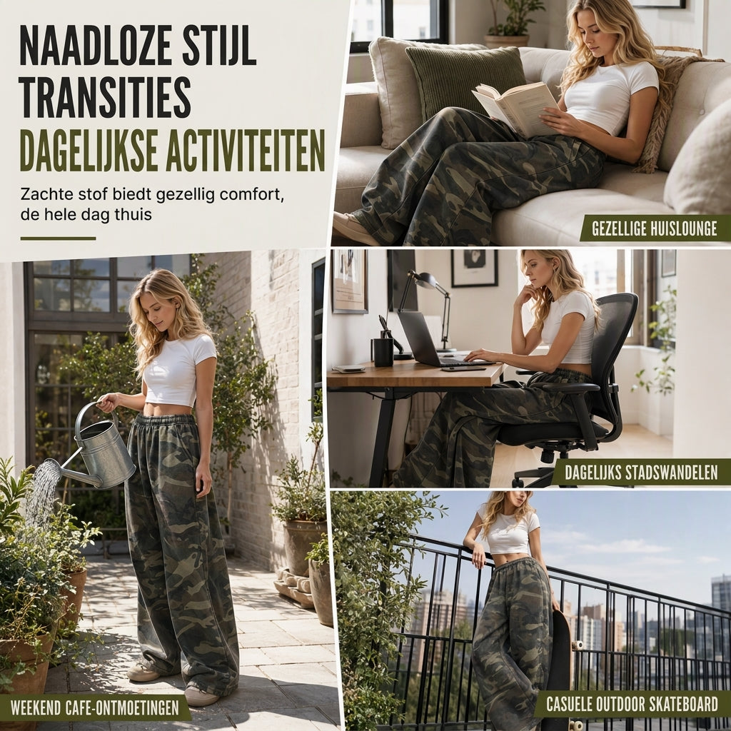 🔥 Tijdelijke Korting ✨ Oversized Camouflage Joggingbroek – Relaxed, Trendy & Ultiem Comfort 👖
