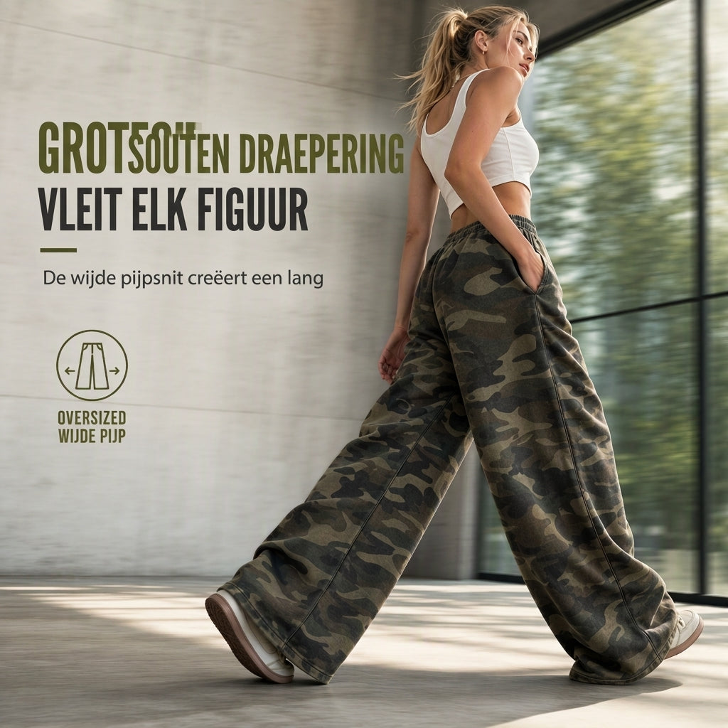 🔥 Tijdelijke Korting ✨ Oversized Camouflage Joggingbroek – Relaxed, Trendy & Ultiem Comfort 👖