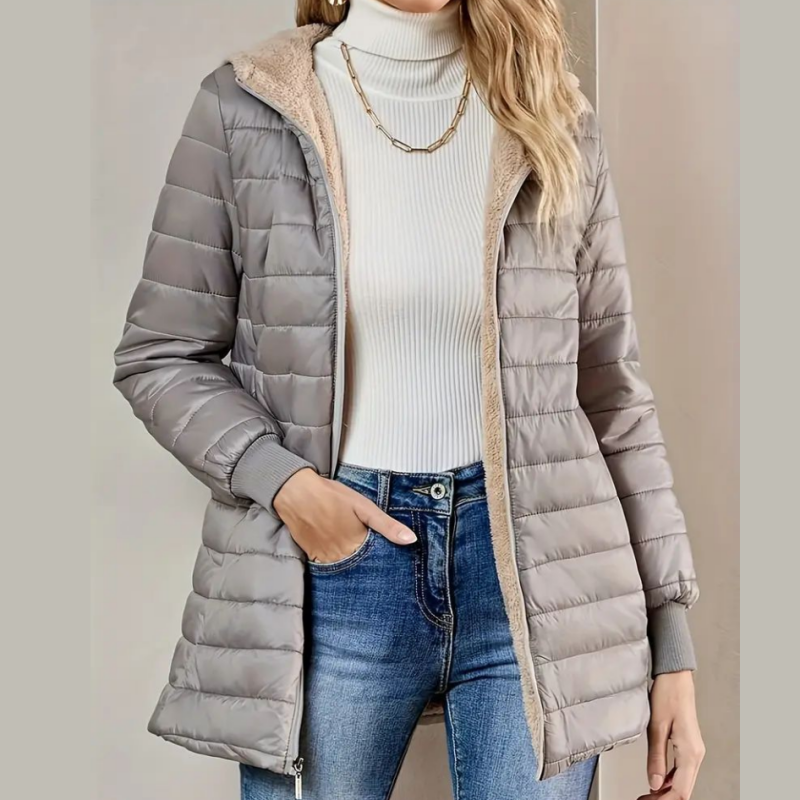 🔥Gratis verzending✈️ – Gewatteerde dames winterjas met capuchon 🧥 Warme vulling, comfortabele pasvorm & bescherming tegen koude dagen ✨