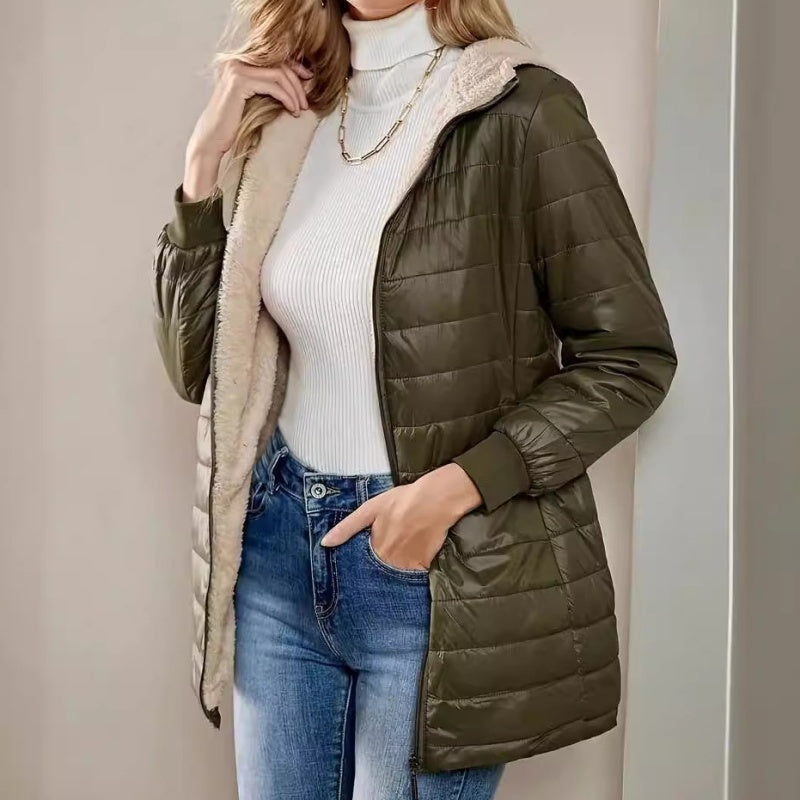 🔥Gratis verzending✈️ – Gewatteerde dames winterjas met capuchon 🧥 Warme vulling, comfortabele pasvorm & bescherming tegen koude dagen ✨