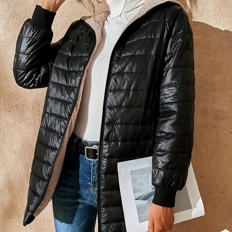 🔥Gratis verzending✈️ – Gewatteerde dames winterjas met capuchon 🧥 Warme vulling, comfortabele pasvorm & bescherming tegen koude dagen ✨