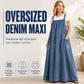 🔥Gratis verzending✈️ Dames Denim Maxi-Jurk met Bretels – Oversized Pasvorm voor een Casual & Trendy Stijl 👗