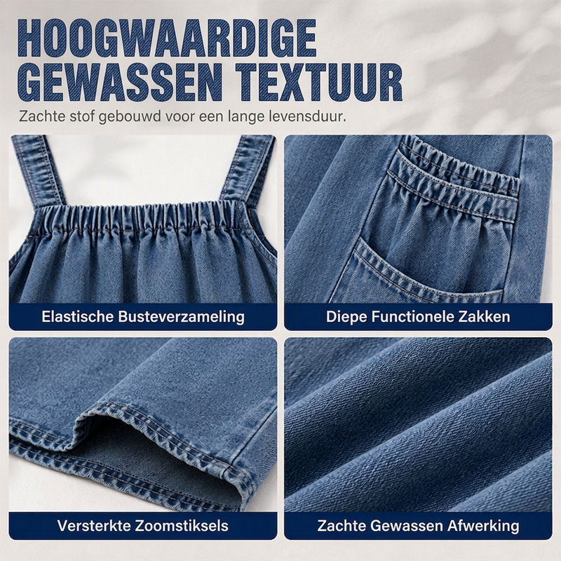 🔥Gratis verzending✈️ Dames Denim Maxi-Jurk met Bretels – Oversized Pasvorm voor een Casual & Trendy Stijl 👗