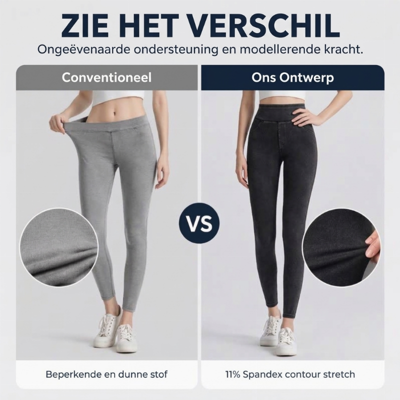 😍👖Hogetailleerde jeans voor dames met afslankend effect