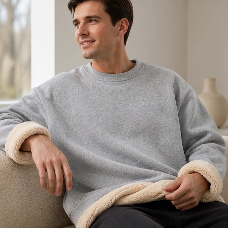 🔥Heren sweatshirt met ronde hals en fleece voering