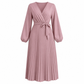 💎 Exclusieve Deal – Elegante maxi-jurk voor dames 👗 Gekreukte stof, V-hals overslag & flatterende vrouwelijke pasvorm ✨