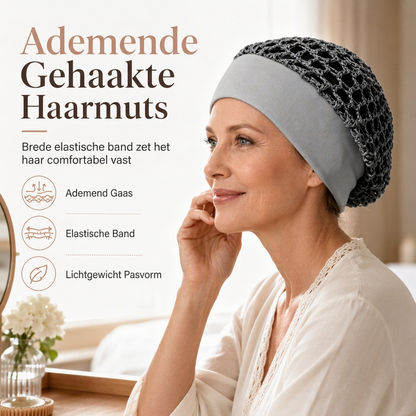 ✨ Elastisch Ademend Haarnetje met Brede Gaasrand – Lichtgewicht Haarbedekking met Comfortabele Pasvorm 💕