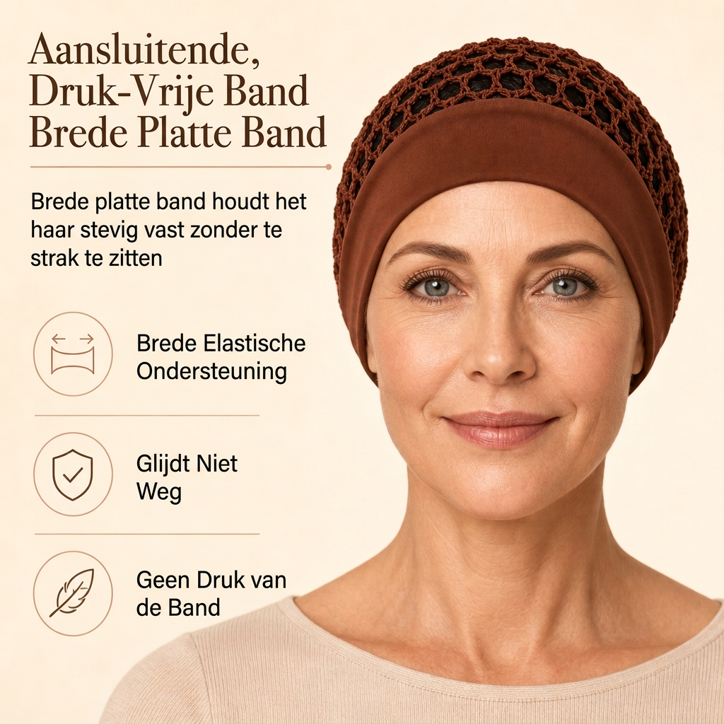 ✨ Elastisch Ademend Haarnetje met Brede Gaasrand – Lichtgewicht Haarbedekking met Comfortabele Pasvorm 💕