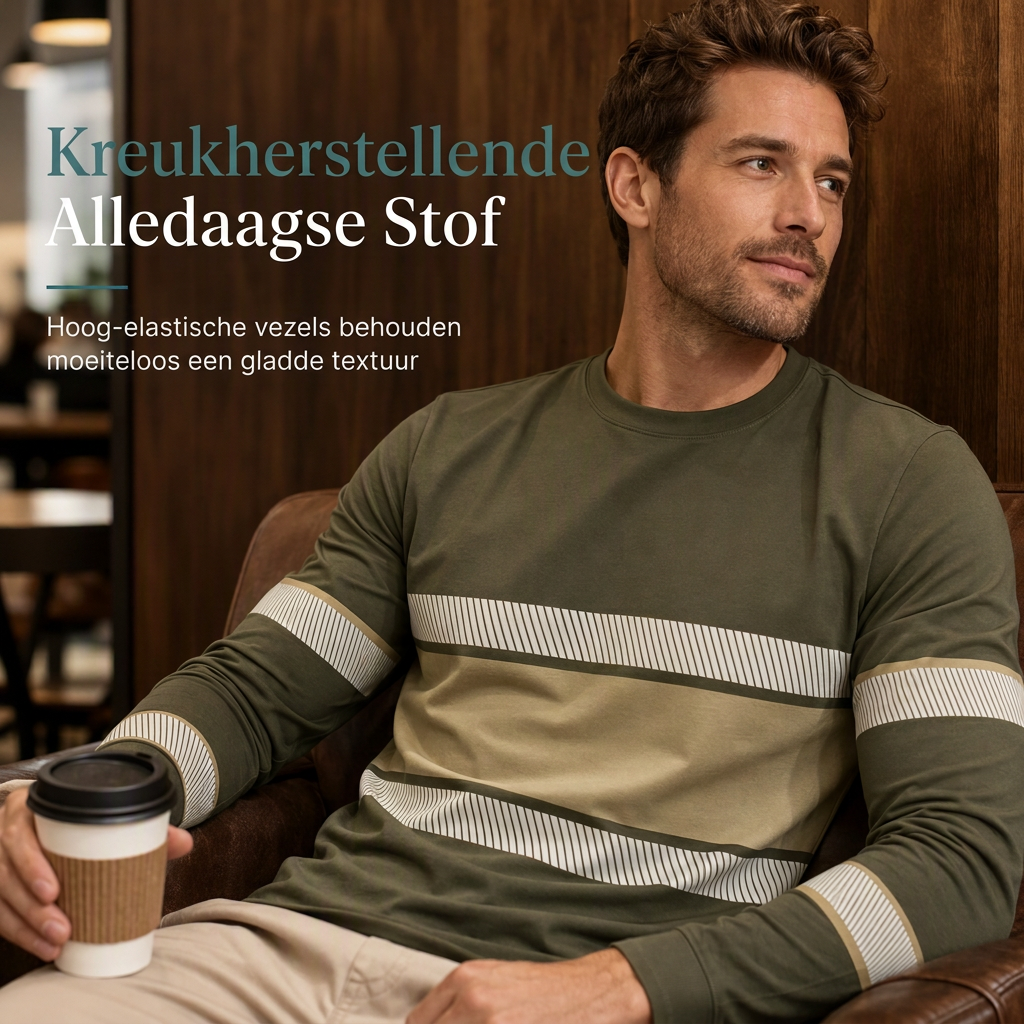 🆕 Nieuw & Trendy – Casual heren T-shirt met lange mouwen 👕 Zachte pasvorm, veelzijdige stijl & comfortabel voor elke dag ✨