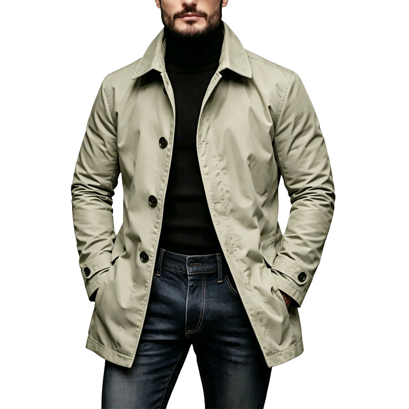 🔥Gratis verzending✈️Waterdichte trenchcoat van halve lengte voor heren
