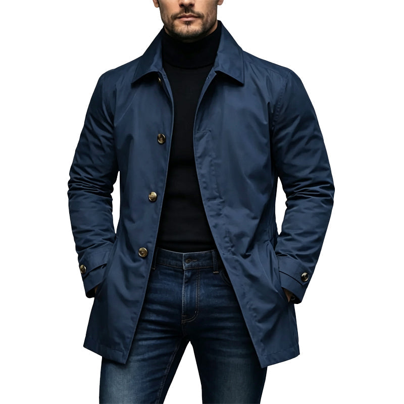 🔥Gratis verzending✈️Waterdichte trenchcoat van halve lengte voor heren