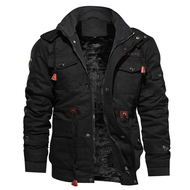 🔥Gratis verzending✈️Heren winterjack met thermovoering en afneembare capuchon