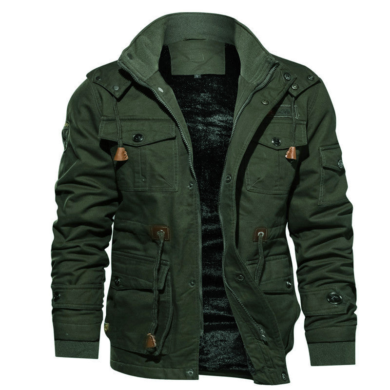 🔥Gratis verzending✈️Heren winterjack met thermovoering en afneembare capuchon