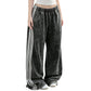 ✨ Nieuw & Trendy 👖 Dames Wide Leg Joggingbroek met Zijstrepen – Comfortabele Sportieve Broek met Modieuze Pasvorm