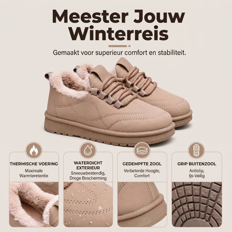 Dames sneeuwlaarzen met pluche voering en antislipzool