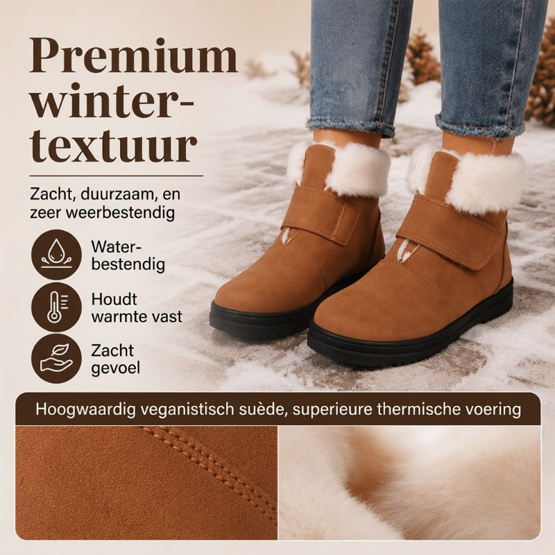 Antislip winterlaarzen voor dames, warm gevoerde snowboots