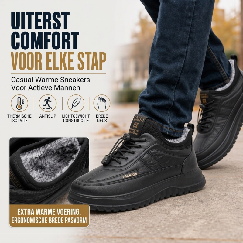 Antislip schoenen voor heren met warme voering