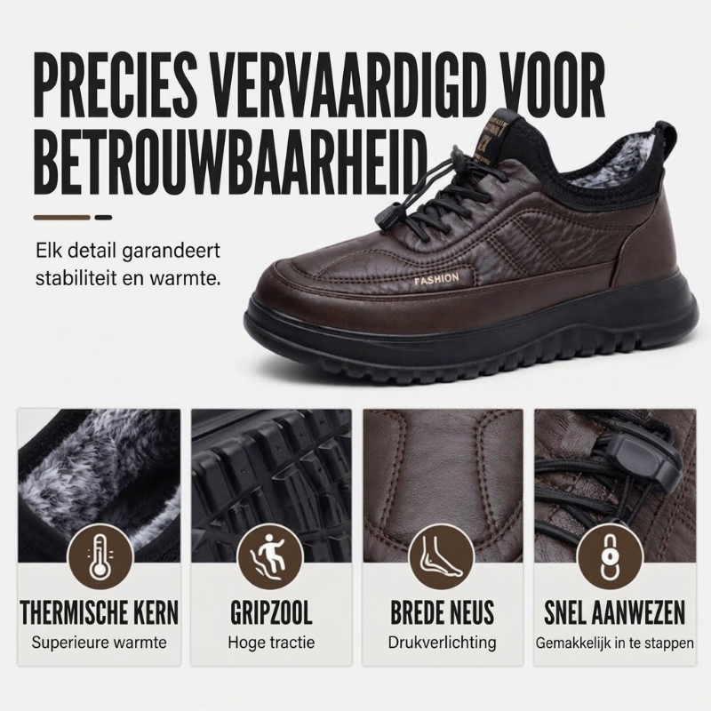 Antislip schoenen voor heren met warme voering