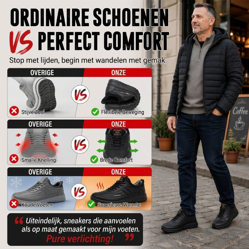 Antislip schoenen voor heren met warme voering