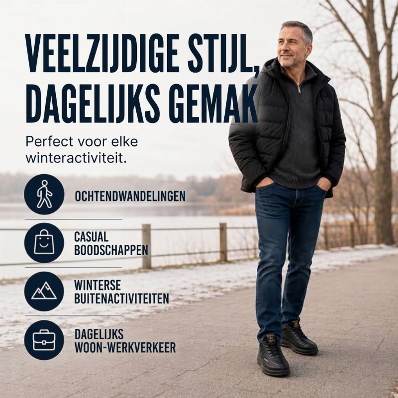 Antislip schoenen voor heren met warme voering