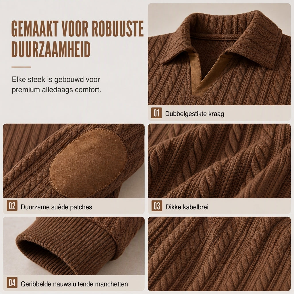 🏆 Bestseller van de Week ✨ Heren Kraag Pullover Sweatshirt – Effen Casual Trui met Comfortabele Pasvorm & Tijdloze Stijl