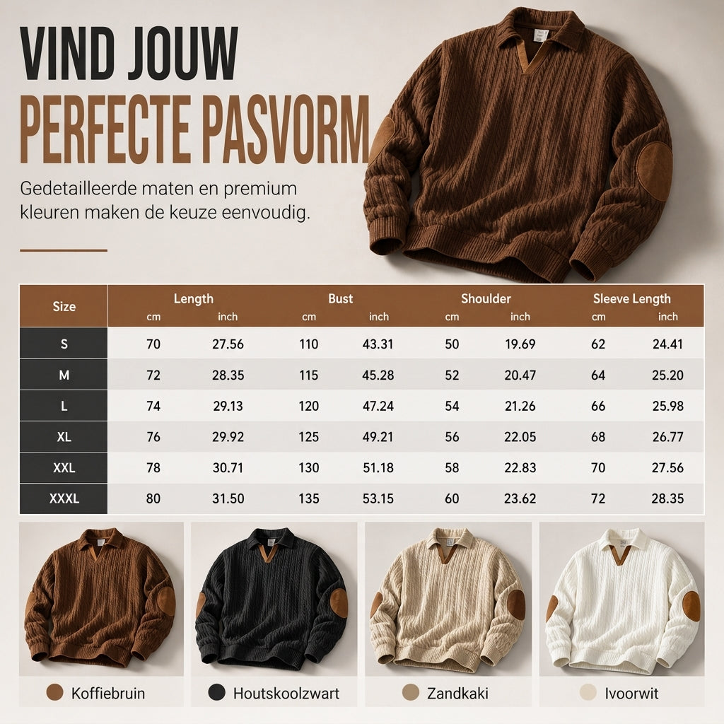 🏆 Bestseller van de Week ✨ Heren Kraag Pullover Sweatshirt – Effen Casual Trui met Comfortabele Pasvorm & Tijdloze Stijl
