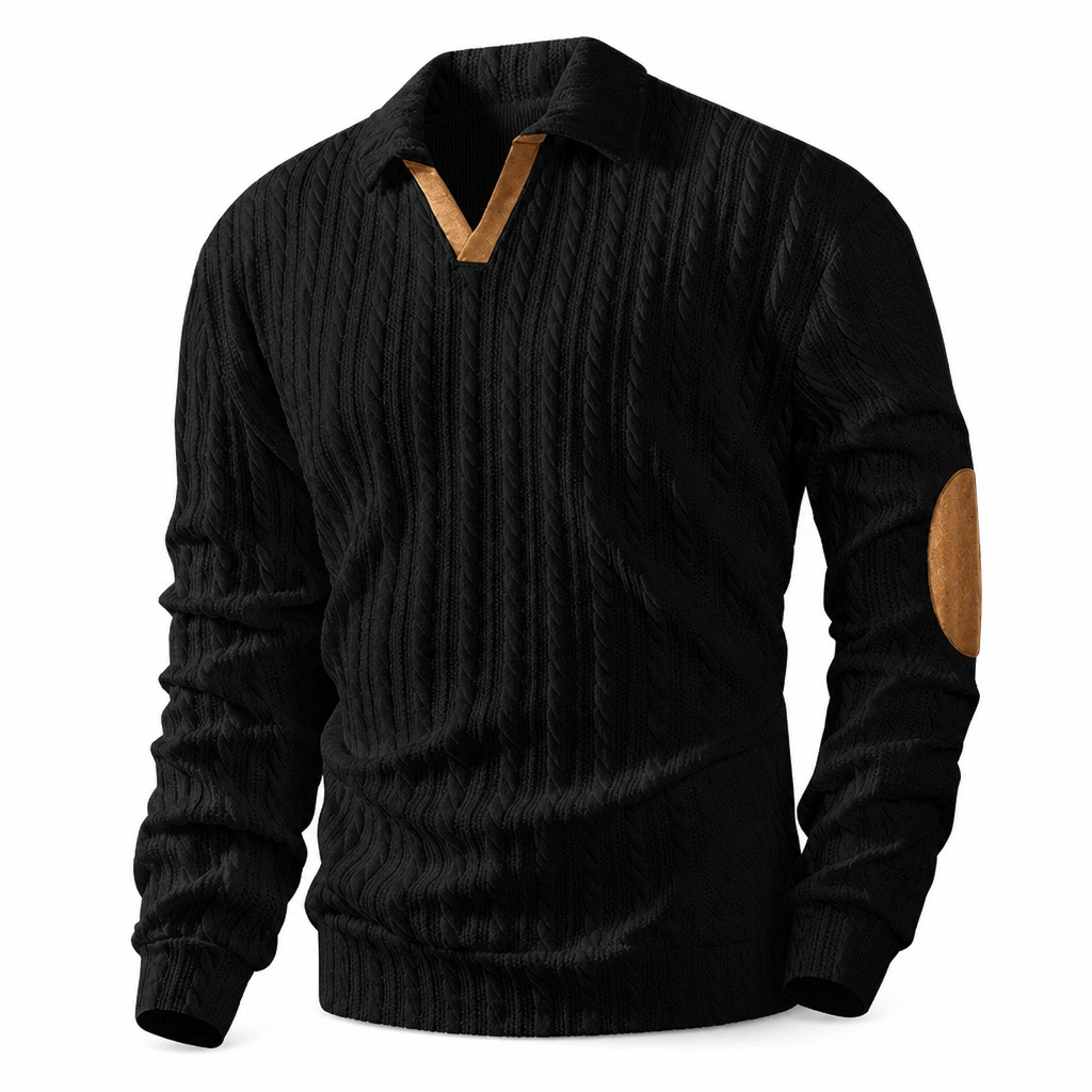 🏆 Bestseller van de Week ✨ Heren Kraag Pullover Sweatshirt – Effen Casual Trui met Comfortabele Pasvorm & Tijdloze Stijl