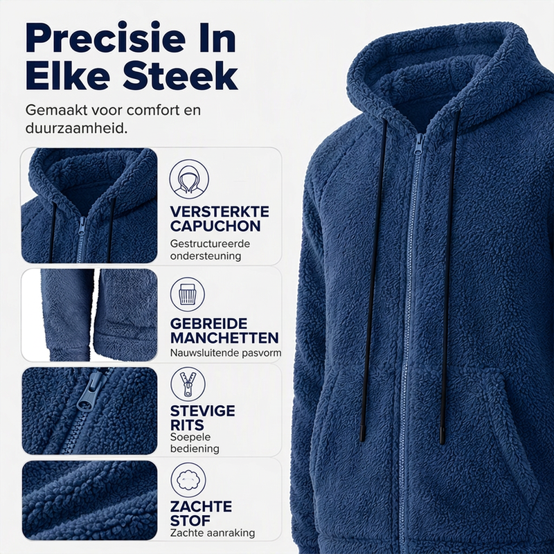 🔥Gratis verzending✈️Warme, comfortabele hoodiejack voor heren voor de winter