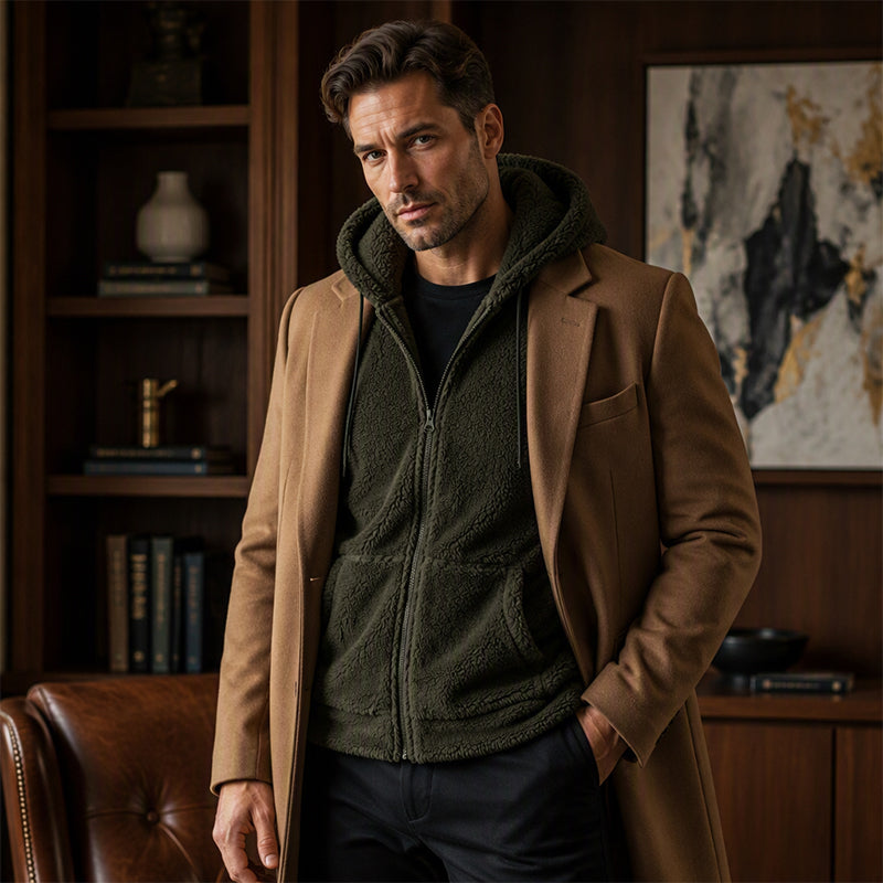 🔥Gratis verzending✈️Warme, comfortabele hoodiejack voor heren voor de winter