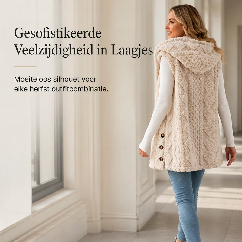 🔥Gratis verzending✈️ Dames Warme Bodywarmer met Capuchon – Gezellig Gewatteerd Vest met Comfortabele Pasvorm & Casual Winterlook