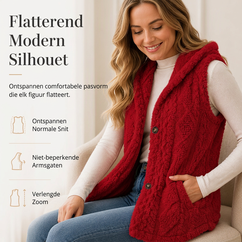 🔥Gratis verzending✈️ Dames Warme Bodywarmer met Capuchon – Gezellig Gewatteerd Vest met Comfortabele Pasvorm & Casual Winterlook