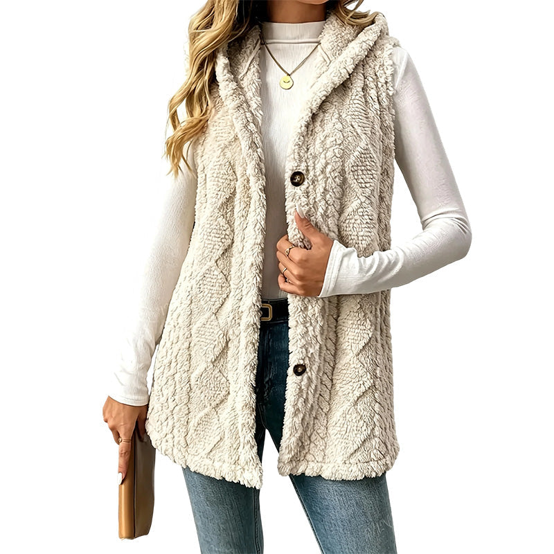 🔥Gratis verzending✈️ Dames Warme Bodywarmer met Capuchon – Gezellig Gewatteerd Vest met Comfortabele Pasvorm & Casual Winterlook
