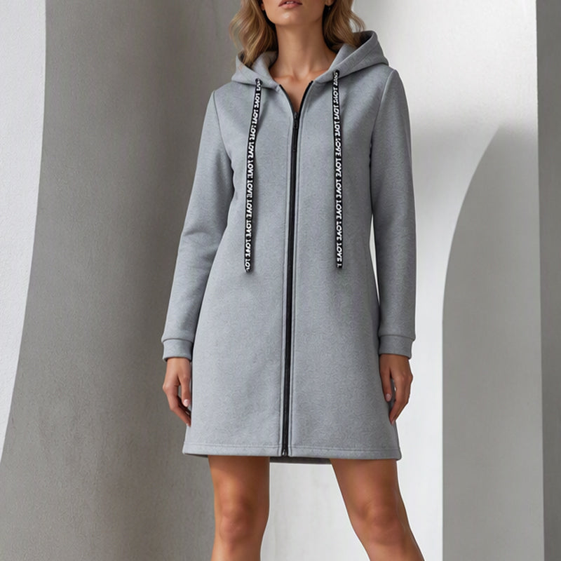 🔥Gratis verzending✈️❄️ Laatste Kans ✨ Dames Verdikte Mid-Length Jas met Capuchon – Warme Winterjas met Comfortabele Pasvorm & Moderne Look