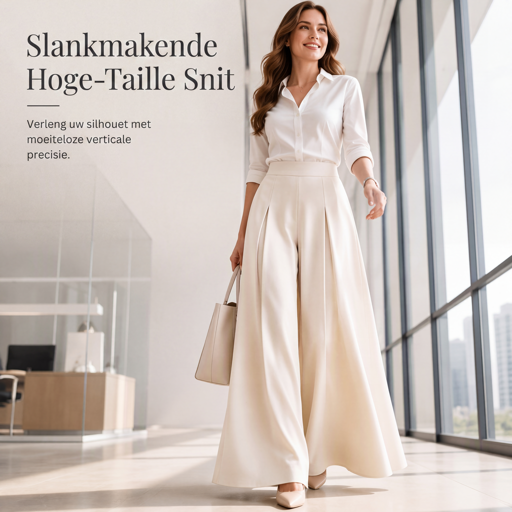 ✨ Nieuw & Trendy 👖 Dames Wijde Broek met Hoge Taille – Comfortabele Wide Leg Broek met Elegante Pasvorm & Vrije Beweging