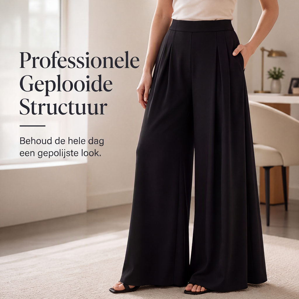 ✨ Nieuw & Trendy 👖 Dames Wijde Broek met Hoge Taille – Comfortabele Wide Leg Broek met Elegante Pasvorm & Vrije Beweging