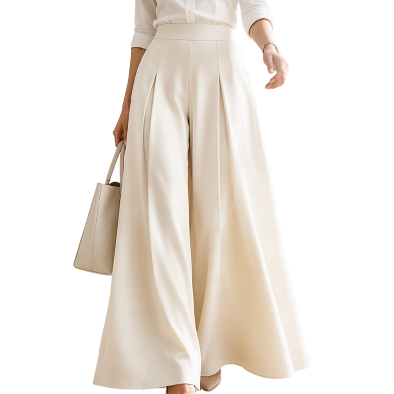 ✨ Nieuw & Trendy 👖 Dames Wijde Broek met Hoge Taille – Comfortabele Wide Leg Broek met Elegante Pasvorm & Vrije Beweging