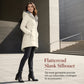 Lange capuchonjas voor dames met fleece voering