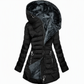 Lange capuchonjas voor dames met fleece voering