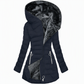 Lange capuchonjas voor dames met fleece voering