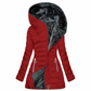Lange capuchonjas voor dames met fleece voering