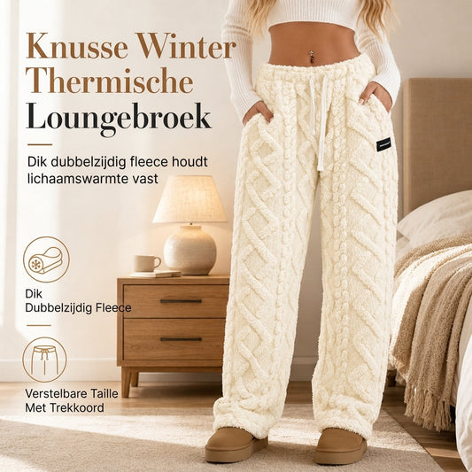 Casuele warmte loungebroek voor dames met flanelvoering