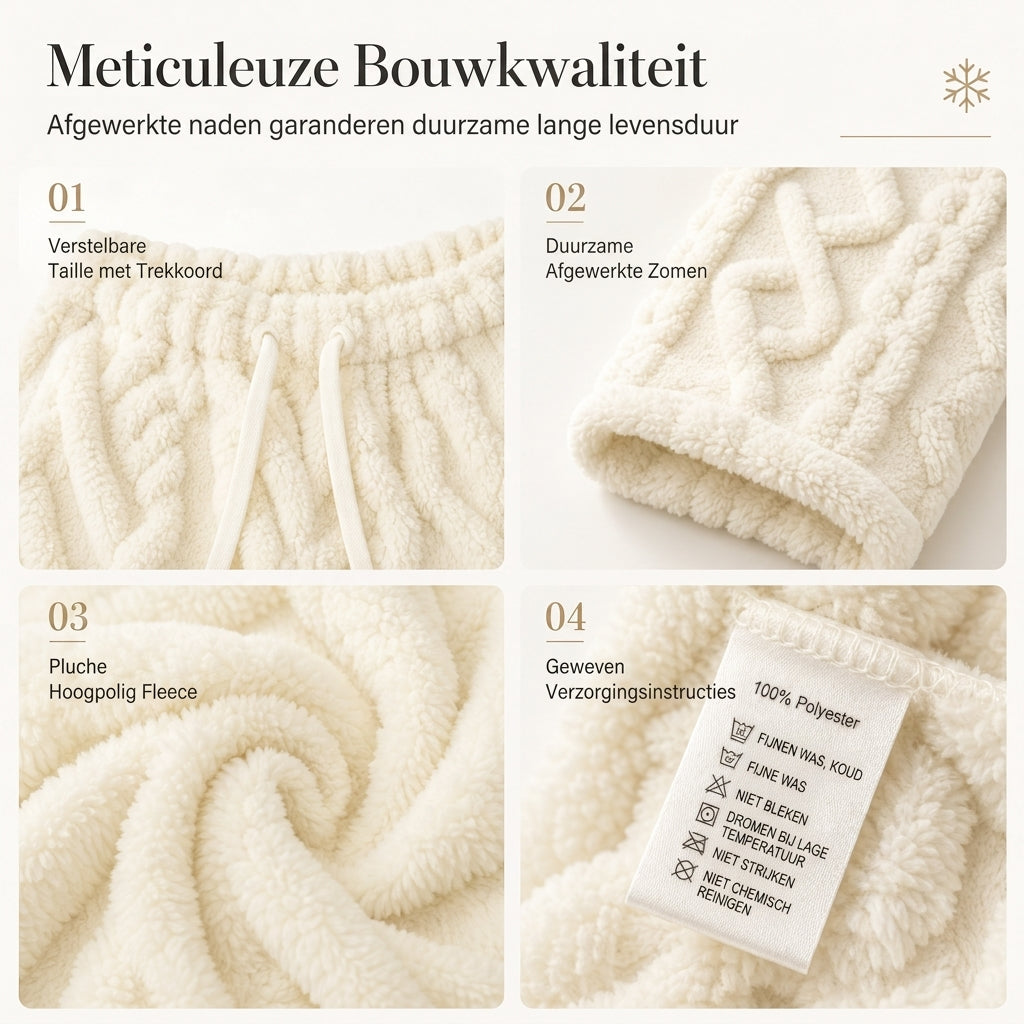 Casuele warmte loungebroek voor dames met flanelvoering