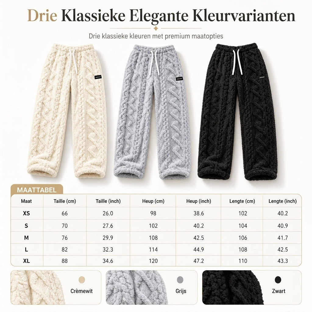 Casuele warmte loungebroek voor dames met flanelvoering