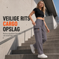 😍Casuele cargo-sweatpants voor dames, losvallende snit, sneldrogend en ademend, lange broek met zakken