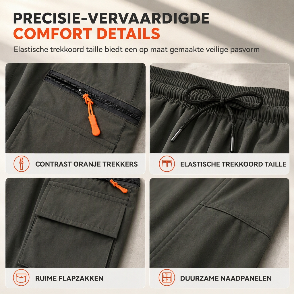 😍Casuele cargo-sweatpants voor dames, losvallende snit, sneldrogend en ademend, lange broek met zakken