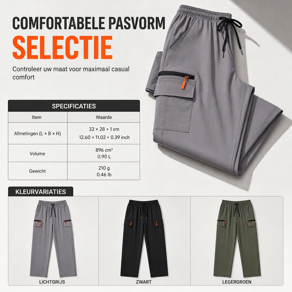 😍Casuele cargo-sweatpants voor dames, losvallende snit, sneldrogend en ademend, lange broek met zakken