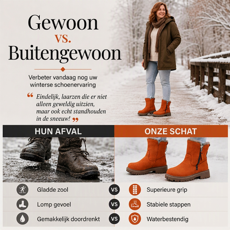 😍Antislip winterwarme snowboots voor dames