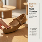 😍👡Comfortabele balletschoenen van suède PU-leer met een riempje