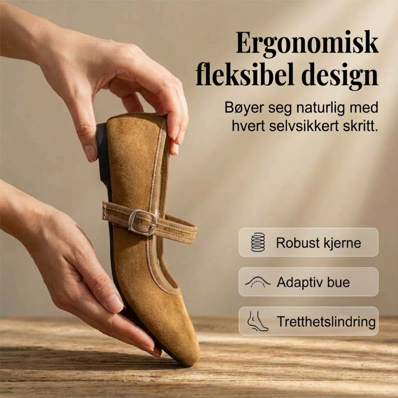 😍👡Comfortabele balletschoenen van suède PU-leer met een riempje