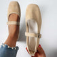 😍👡Comfortabele balletschoenen van suède PU-leer met een riempje
